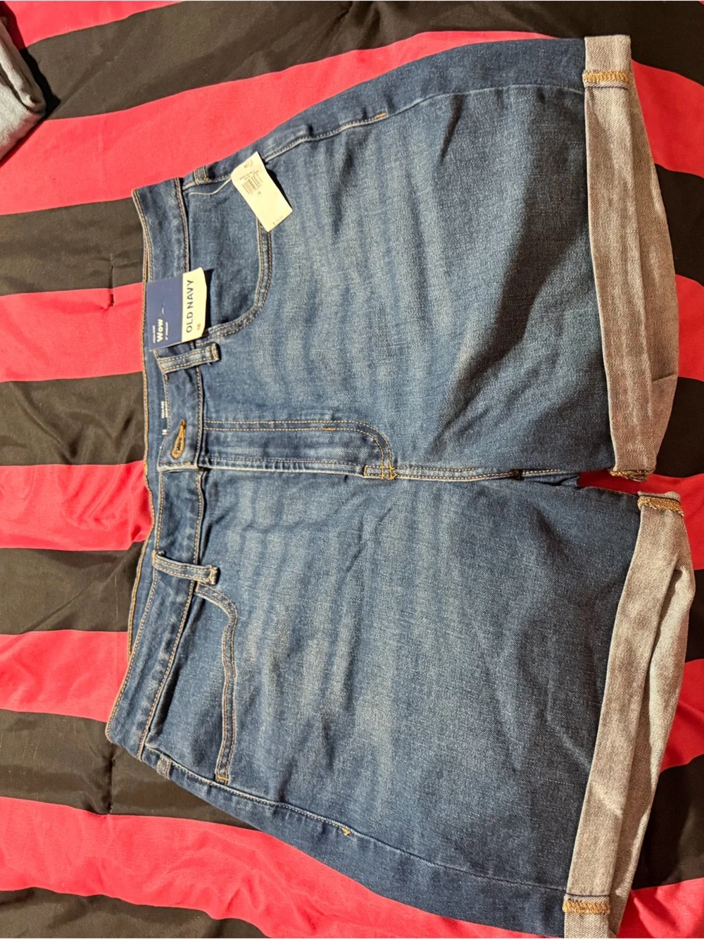 Old Navy Blue Denim Cuffed Jean Shorts